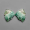Green Aventurine Butterfly Wings Carving Pair