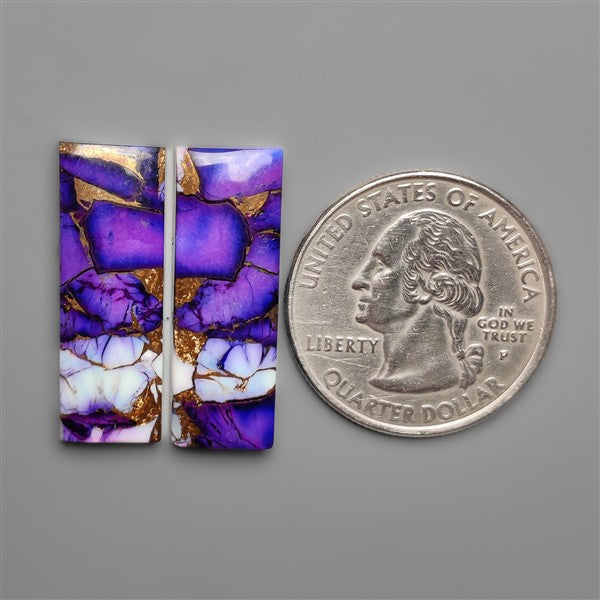 Violet Dahlia Purple Mohave Turquoise Pair