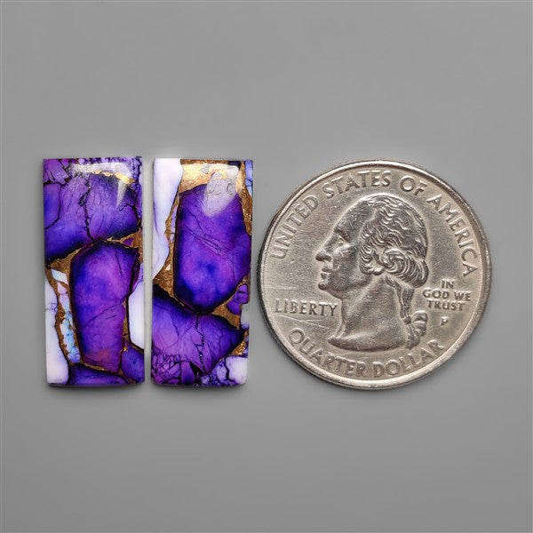 Violet Dahlia Purple Mohave Turquoise Pair