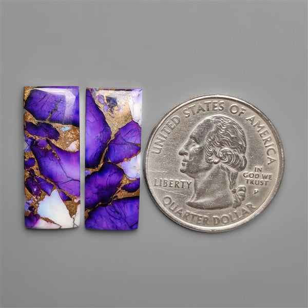Violet Dahlia Purple Mohave Turquoise Pair
