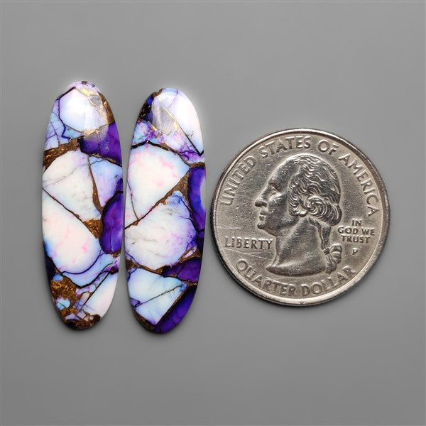 Violet Dahlia Purple Mohave Turquoise Pair