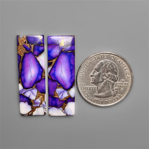 Violet Dahlia Purple Mohave Turquoise Pair