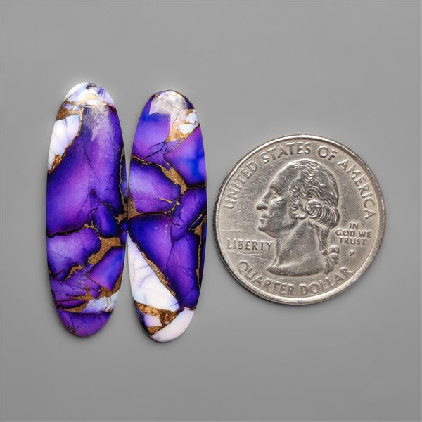 Violet Dahlia Purple Mohave Turquoise Pair