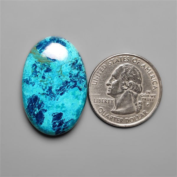 Azurite Shattuckite Cabochon