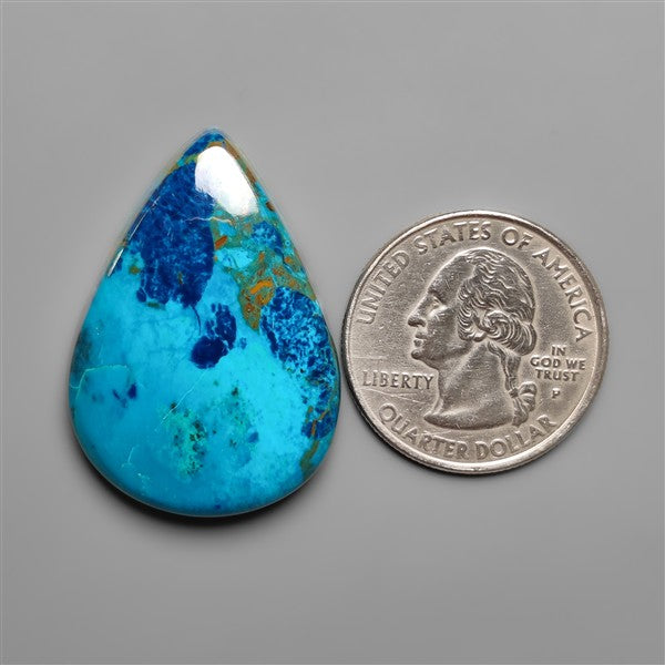 Azurite Shattuckite Cabochon