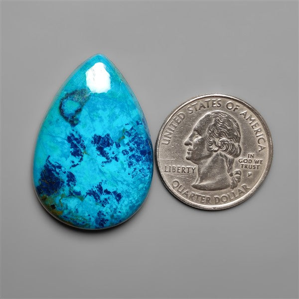 Azurite Shattuckite Cabochon