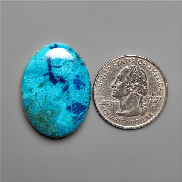 Azurite Shattuckite Cabochon