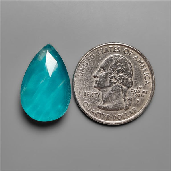 Rose Cut Himalayan Quartz With Peruvian Ice Amazonite Doublet