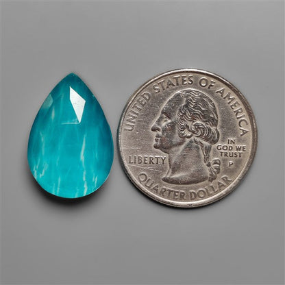 Rose Cut Himalayan Quartz With Peruvian Ice Amazonite Doublet