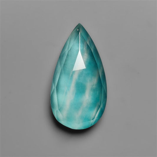 Rose Cut Himalayan Quartz With Peruvian Ice Amazonite Doublet