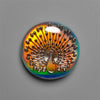 Gilded Peacock Inlay In Aurora Opal Doublet