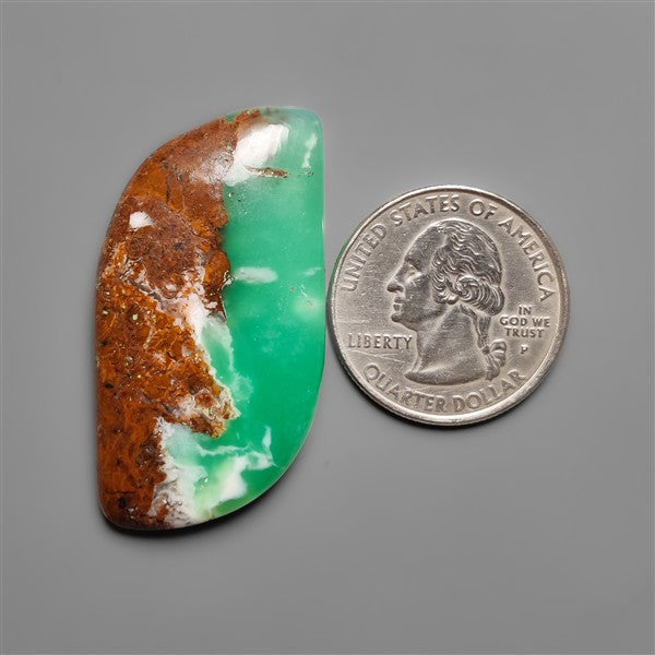 Bi-Color Australian Boulder Chrysoprase Cabochon