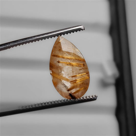 Faceted Golden Rutilated Quartz