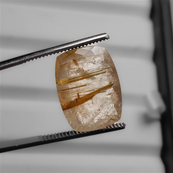 Faceted Golden Rutilated Quartz
