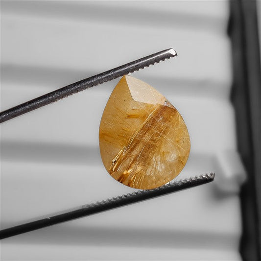 Faceted Golden Rutilated Quartz