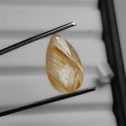 Faceted Golden Rutilated Quartz