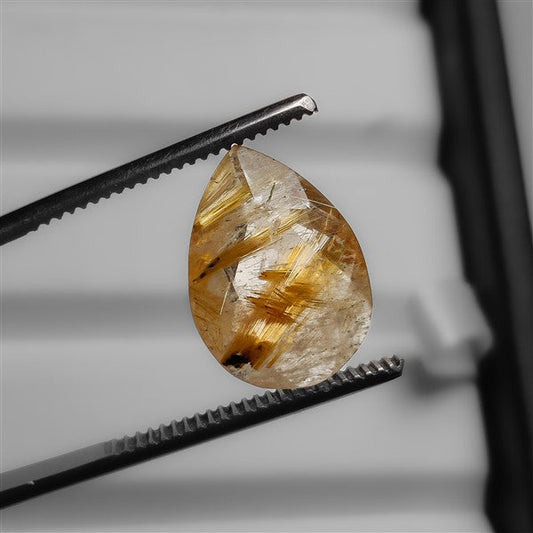 Faceted Golden Rutilated Quartz