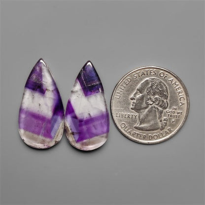 Amethyst Lace Quartz Pair