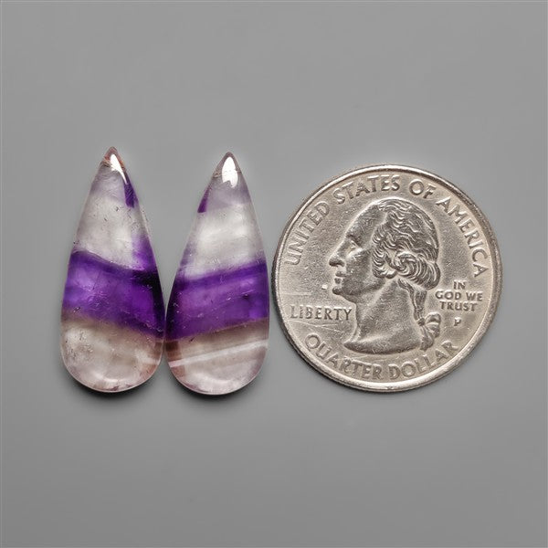 Amethyst Lace Quartz Pair