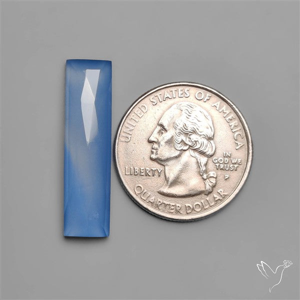 AAA Gem Namibian Blue Chalcedony Long Rose Cut