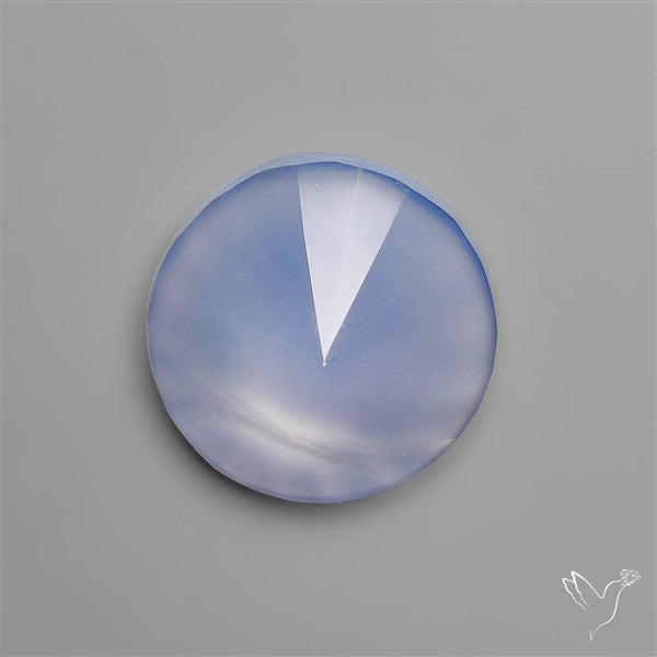 AAA Namibian Blue Chalcedony Radial Cut
