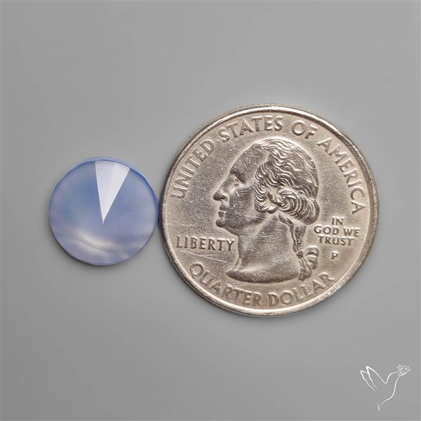 AAA Namibian Blue Chalcedony Radial Cut