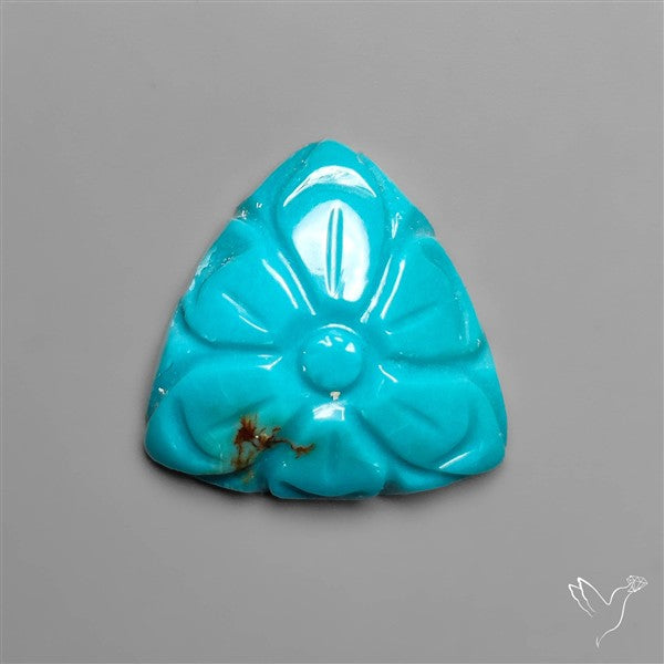 Kingman Turquoise Mughal Carving