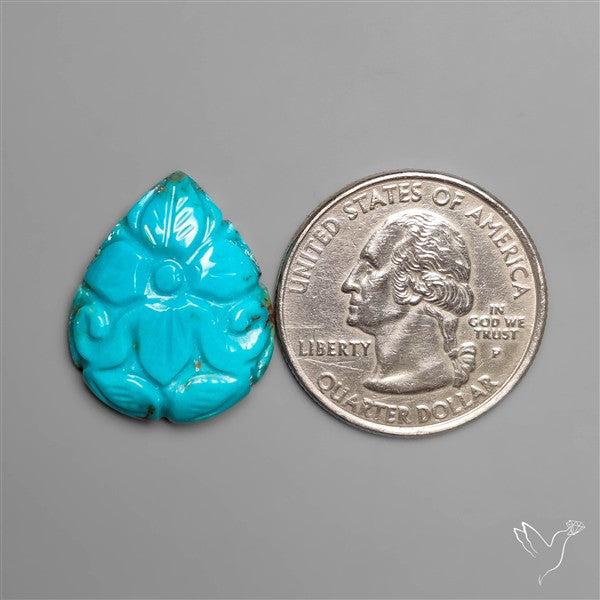 Kingman Turquoise Mughal Carving