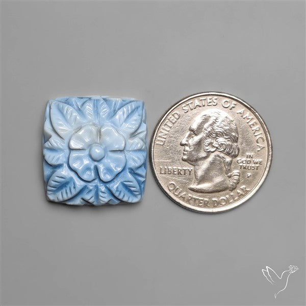 Owyhee Blue Opal Mughal Carving