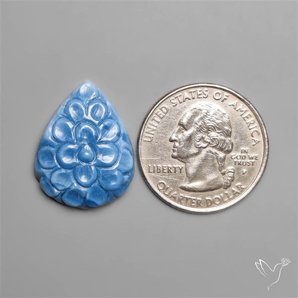Owyhee Blue Opal Mughal Carving