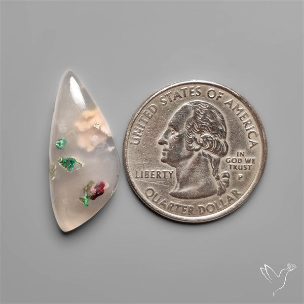 Rare Confetti Gem Chrysocolla Cabochon