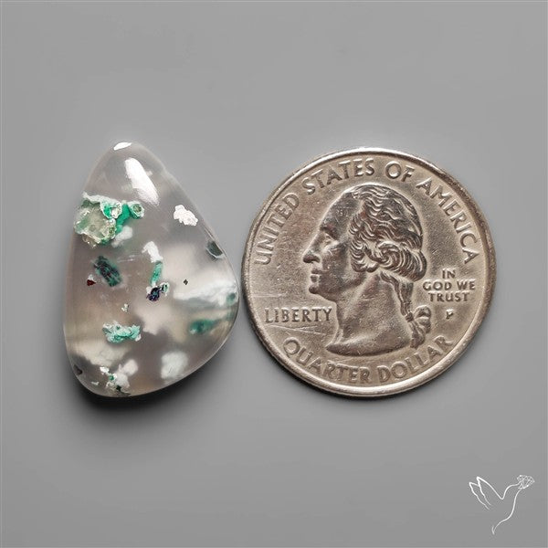 Rare Confetti Gem Chrysocolla Cabochon