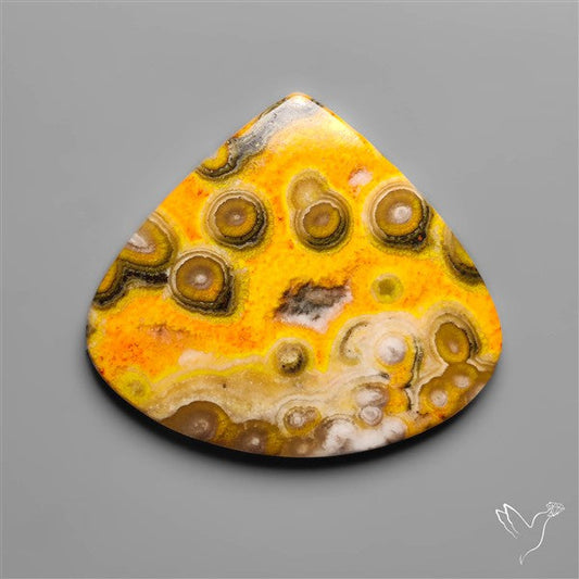 Orbicular Bumble Bee Jasper Cabochon