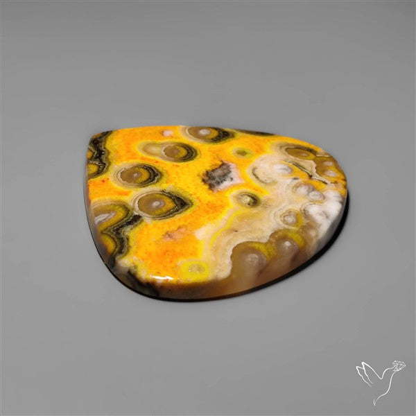 Orbicular Bumble Bee Jasper Cabochon