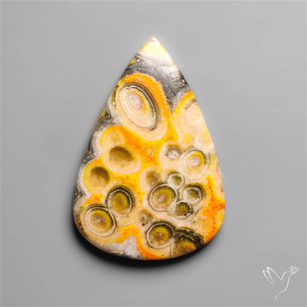 Orbicular Bumble Bee Jasper Cabochon