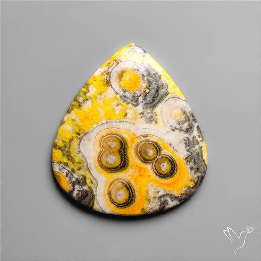 Orbicular Bumble Bee Jasper Cabochon