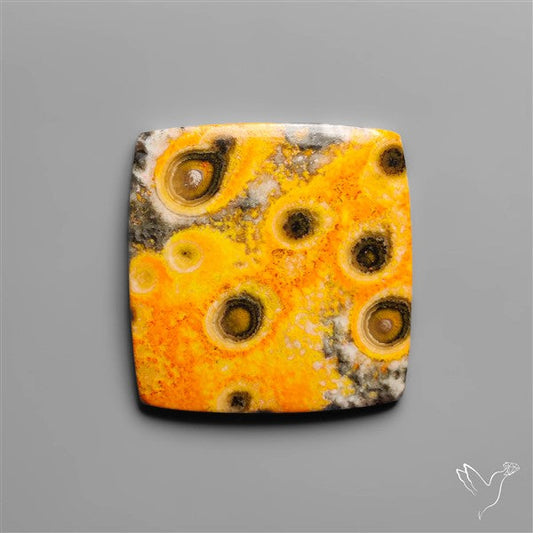 Orbicular Bumble Bee Jasper Cabochon