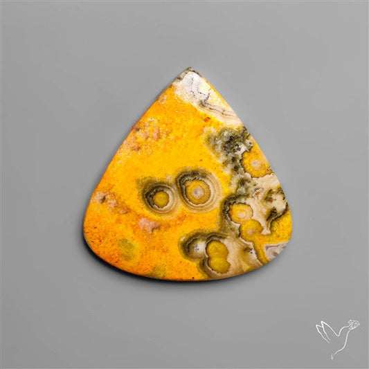 Orbicular Bumble Bee Jasper Cabochon