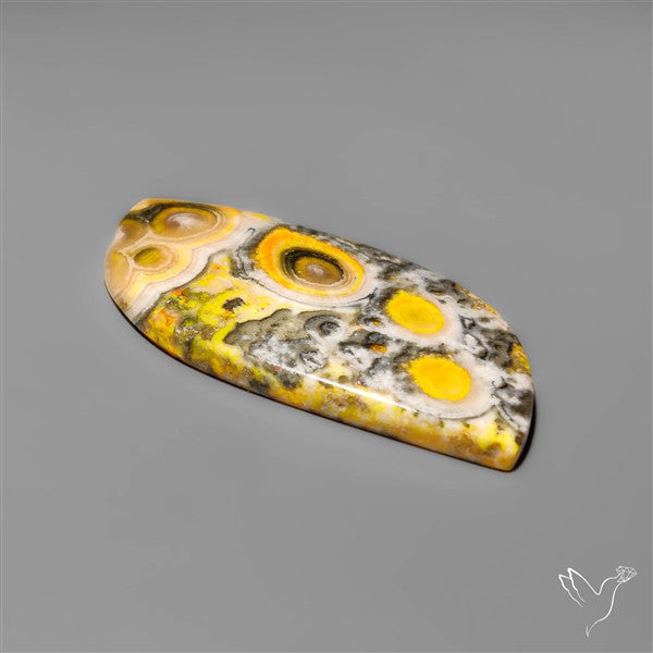 Orbicular Bumble Bee Jasper Cabochon