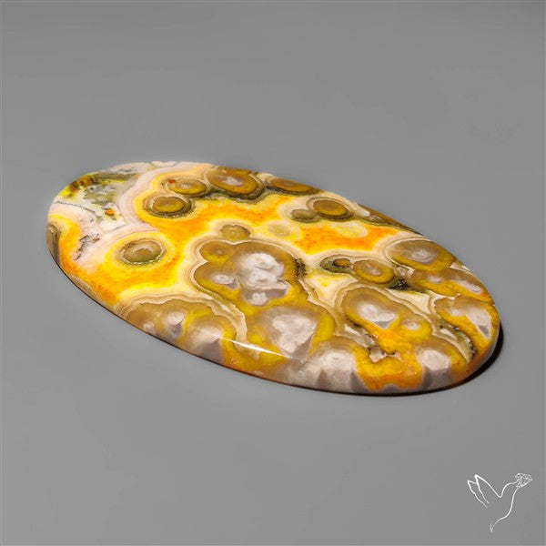 Orbicular Bumble Bee Jasper Cabochon