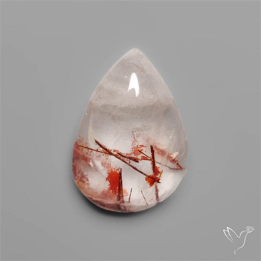 Rare Iron Stained Quartz Cabochon