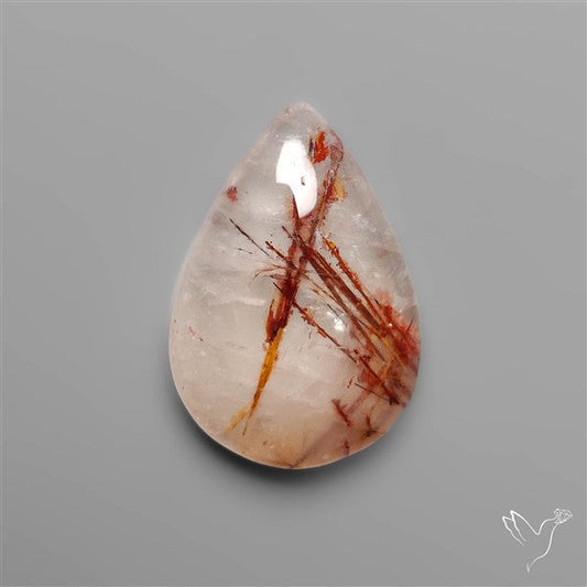 Rare Iron Stained Quartz Cabochon