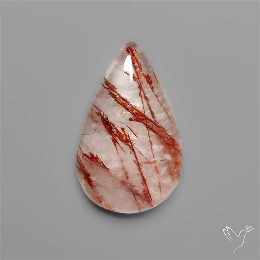 Rare Iron Stained Quartz Cabochon