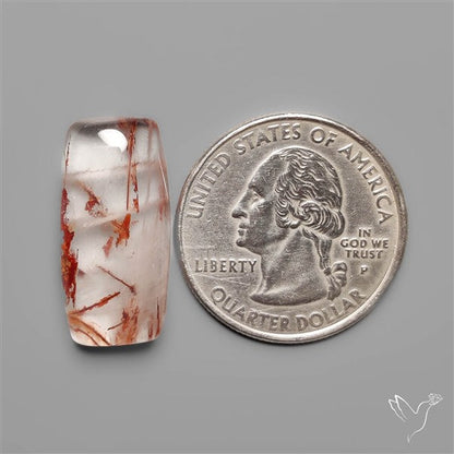 Rare Iron Stained Quartz Cabochon