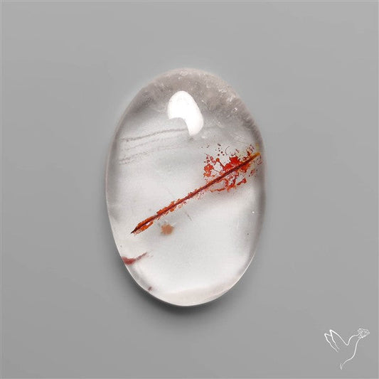 Rare Iron Stained Quartz Cabochon