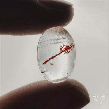 Rare Iron Stained Quartz Cabochon