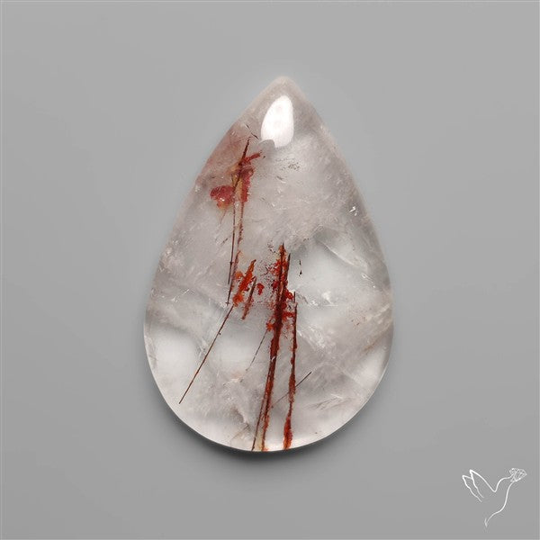Rare Iron Stained Quartz Cabochon