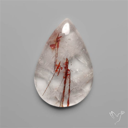 Rare Iron Stained Quartz Cabochon