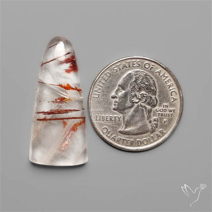 Rare Iron Stained Quartz Cabochon