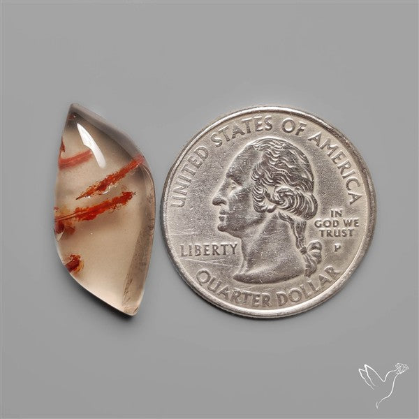 Rare Iron Stained Quartz Cabochon